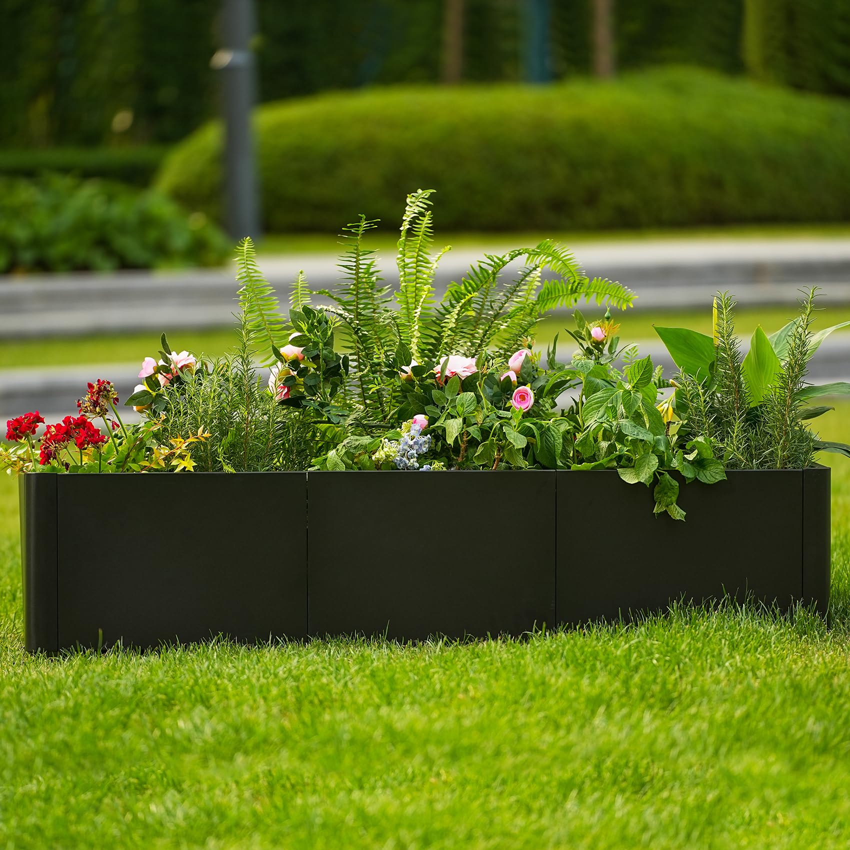 Macetero rectangular elevado Garvee 54 pulgadas